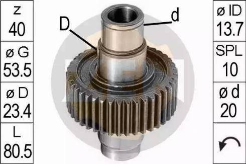 ERA 225575 - Pinion, bendix, starter autospares.lv