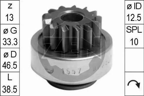 ERA 225657 - Pinion, bendix, starter autospares.lv