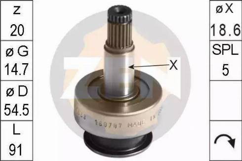 ERA 225660 - Pinion, bendix, starter autospares.lv