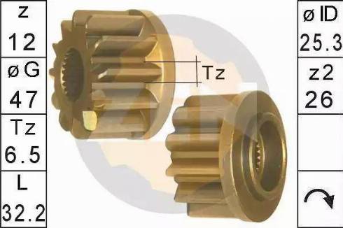 ERA 225608 - Pinion, bendix, starter autospares.lv