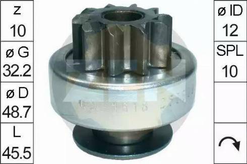 ERA 225686 - Pinion, bendix, starter autospares.lv