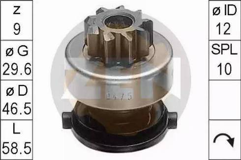 ERA 225190 - Pinion, bendix, starter autospares.lv