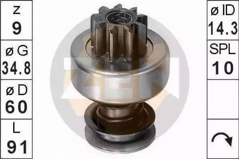 ERA 225150 - Pinion, bendix, starter autospares.lv