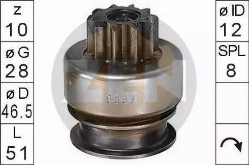 ERA 225242 - Pinion, bendix, starter autospares.lv