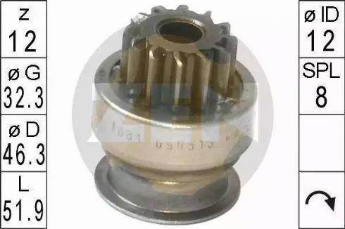 ERA 225 719 - Pinion, bendix, starter autospares.lv