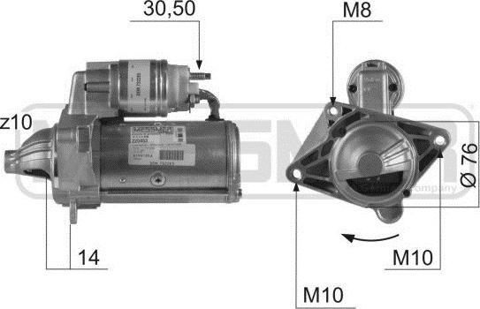 ERA 220453 - Starter autospares.lv