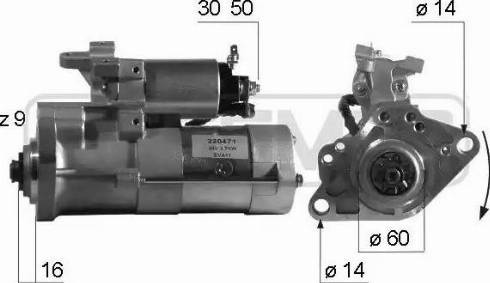 ERA 220471 - Starter autospares.lv