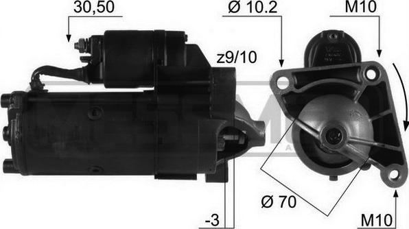 ERA 220099R - Starter autospares.lv