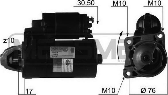 ERA 220073R - Starter autospares.lv