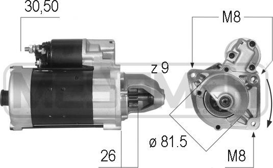 ERA 220156R - Starter autospares.lv