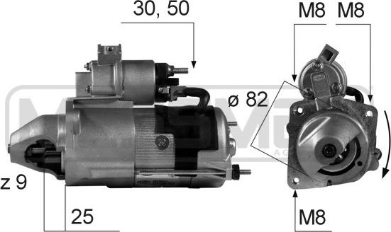 ERA 220158R - Starter autospares.lv