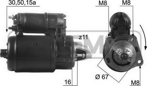 ERA 220168R - Starter autospares.lv