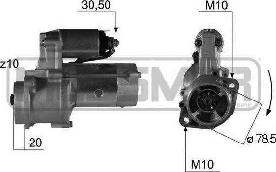 ERA 220350A - Starter autospares.lv