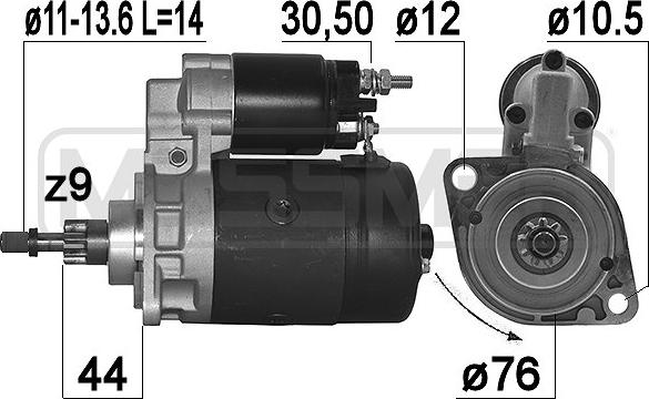 ERA 220357R - Starter autospares.lv