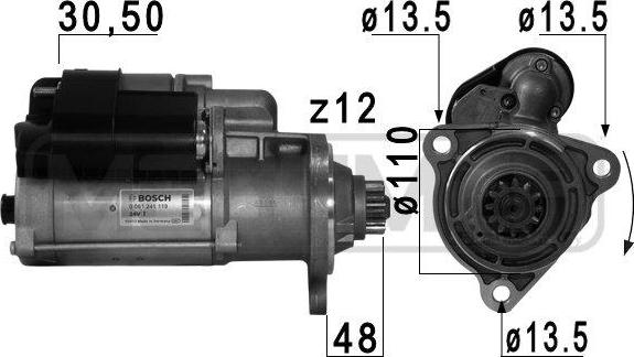 ERA 220749A - Starter autospares.lv