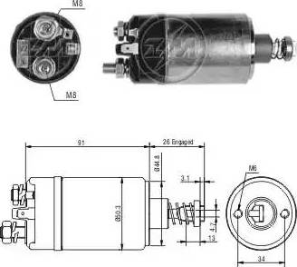 ERA 227424 - Solenoid Switch, starter autospares.lv