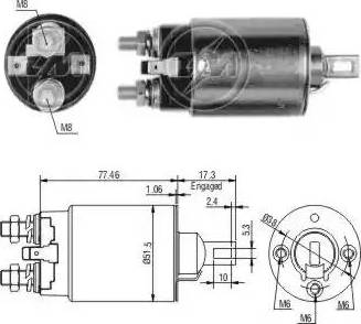 ERA 227658 - Solenoid Switch, starter autospares.lv