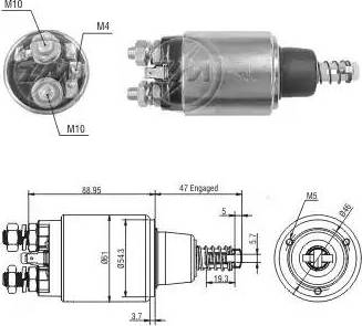 ERA 227622 - Solenoid Switch, starter autospares.lv