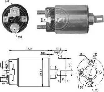 ERA 227095 - Solenoid Switch, starter autospares.lv