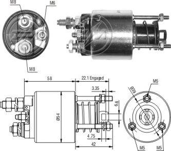 ERA ZM9595 - Solenoid Switch, starter autospares.lv