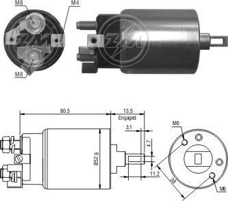 ERA ZM981 - Solenoid Switch, starter autospares.lv