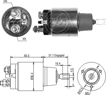 ERA ZM975 - Solenoid Switch, starter autospares.lv