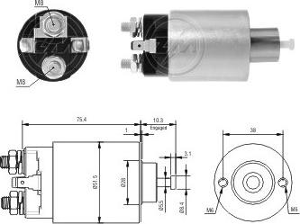 ERA ZM4993 - Solenoid Switch, starter autospares.lv