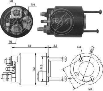 ERA ZM495 - Solenoid Switch, starter autospares.lv