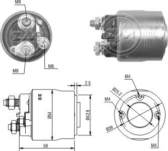 ERA ZM498 - Solenoid Switch, starter autospares.lv