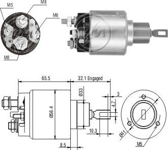 ERA ZM475 - Solenoid Switch, starter autospares.lv