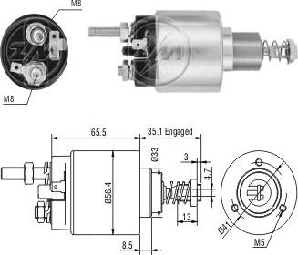 ERA ZM476 - Solenoid Switch, starter autospares.lv