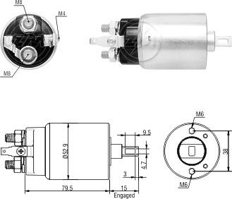 ERA ZM5981 - Solenoid Switch, starter autospares.lv