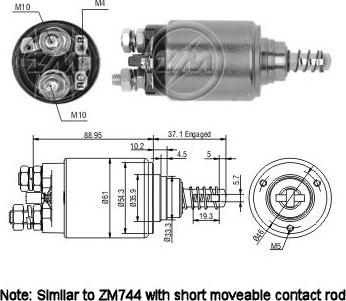 ERA ZM544 - Solenoid Switch, starter autospares.lv