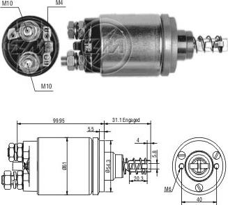 ERA ZM542 - Solenoid Switch, starter autospares.lv