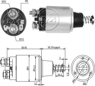 ERA ZM550 - Solenoid Switch, starter autospares.lv