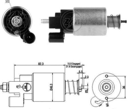 ERA ZM5665 - Solenoid Switch, starter autospares.lv