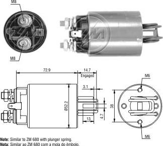 ERA ZM581 - Solenoid Switch, starter autospares.lv