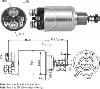 ERA ZM536 - Solenoid Switch, starter autospares.lv