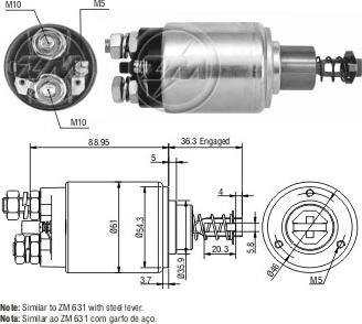 ERA ZM531 - Solenoid Switch, starter autospares.lv