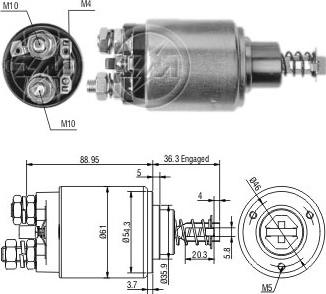 ERA ZM538 - Solenoid Switch, starter autospares.lv