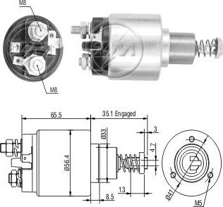 ERA ZM576 - Solenoid Switch, starter autospares.lv