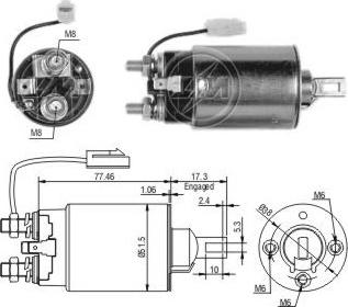 ERA ZM693 - Solenoid Switch, starter autospares.lv