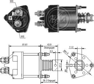 ERA ZM650 - Solenoid Switch, starter autospares.lv