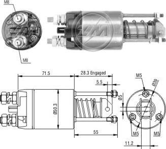 ERA ZM651 - Solenoid Switch, starter autospares.lv