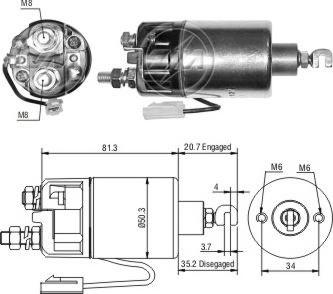 ERA ZM662 - Solenoid Switch, starter autospares.lv