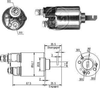 ERA ZM606 - Solenoid Switch, starter autospares.lv