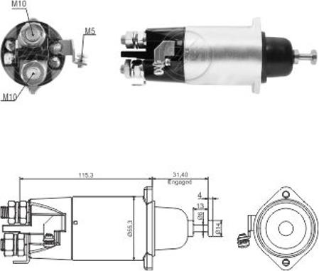 ERA ZM6898 - Solenoid Switch, starter autospares.lv