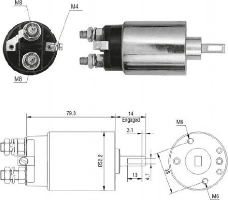 ERA ZM689 - Solenoid Switch, starter autospares.lv