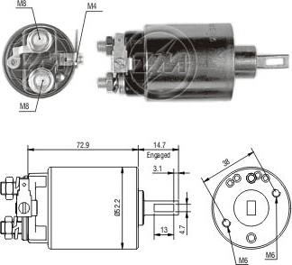 ERA ZM685 - Solenoid Switch, starter autospares.lv