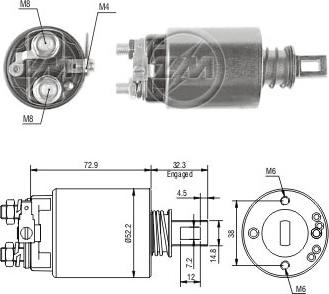 ERA ZM686 - Solenoid Switch, starter autospares.lv